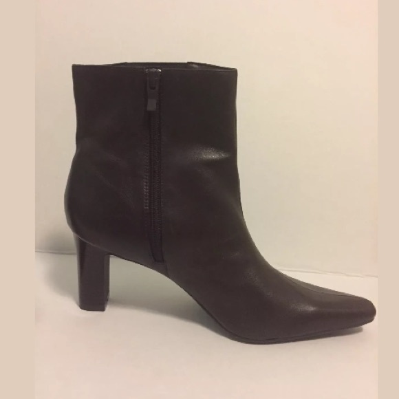 Vintage Leather Prediction brown pointed ankle boots 9.5 - Picture 4 of 8